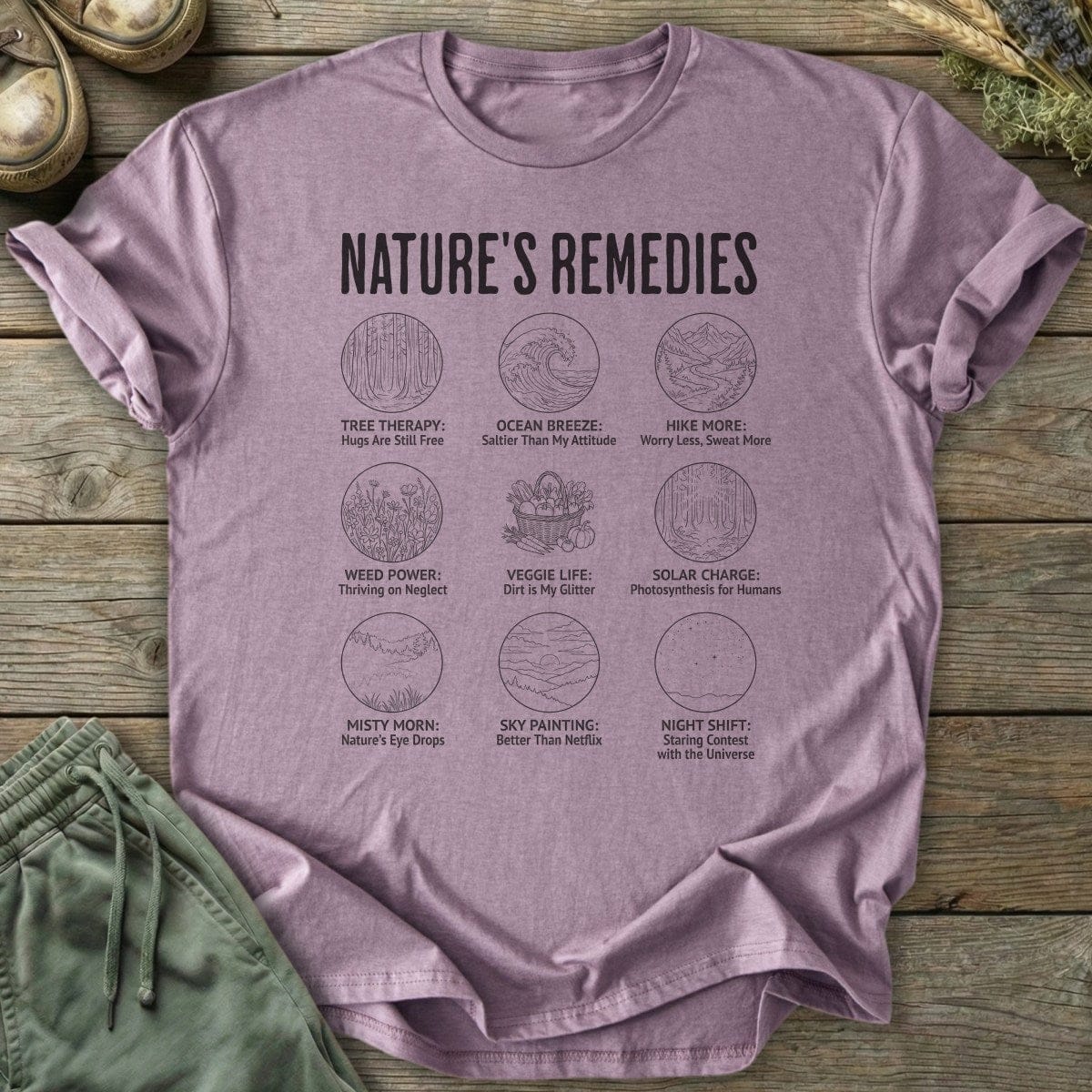 Printify T-Shirt Nature's Remedies T-Shirt