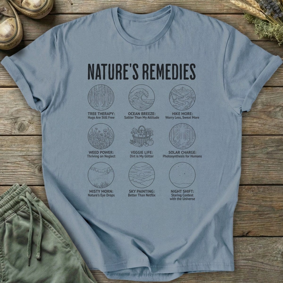 Printify T-Shirt Nature's Remedies T-Shirt