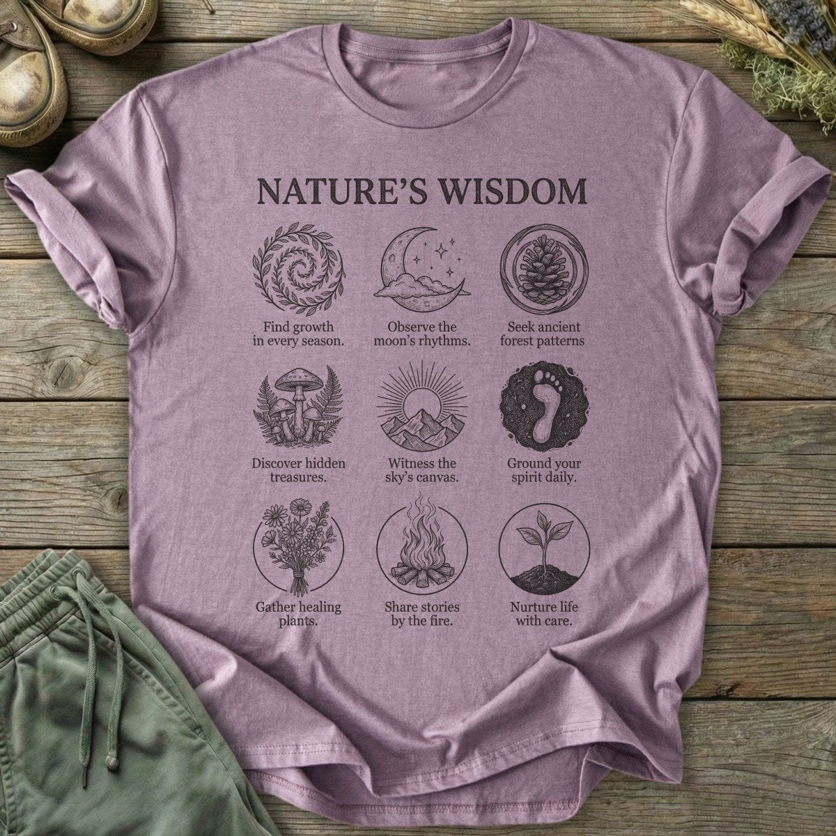 Printify T-Shirt Nature's Wisdom T-Shirt