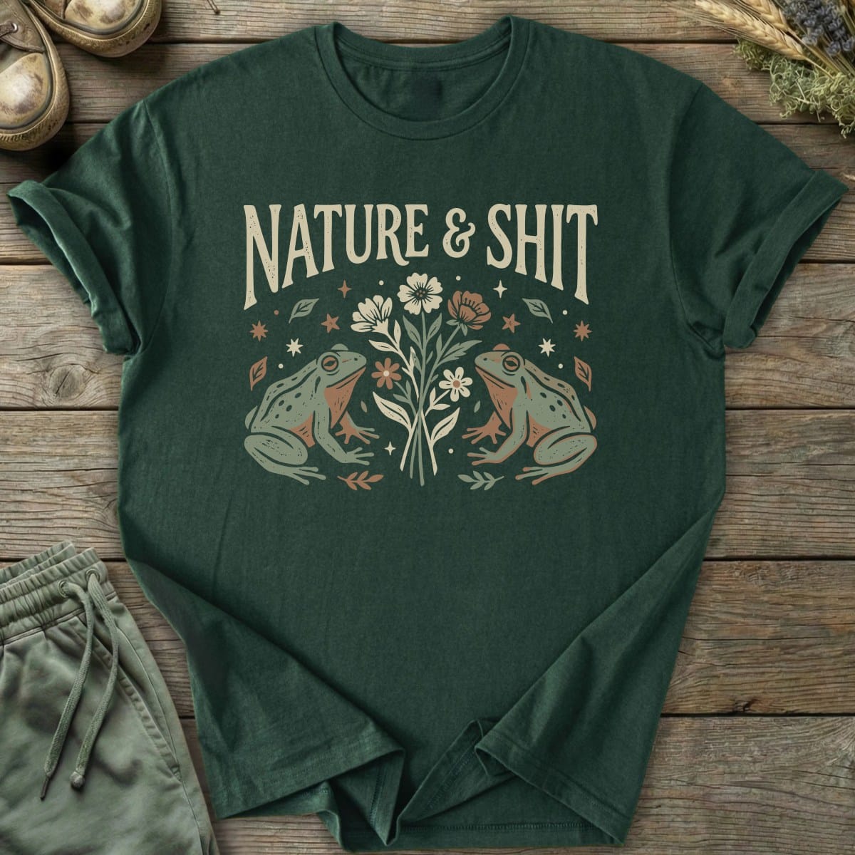 Printify T-Shirt Nature & Shit Frogs T-Shirt