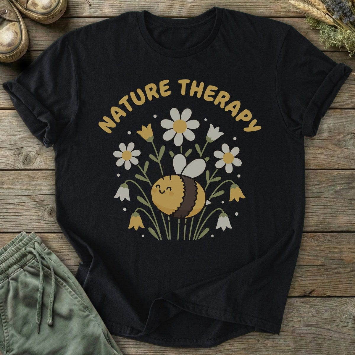 Printify T-Shirt Nature Therapy Bee T-Shirt