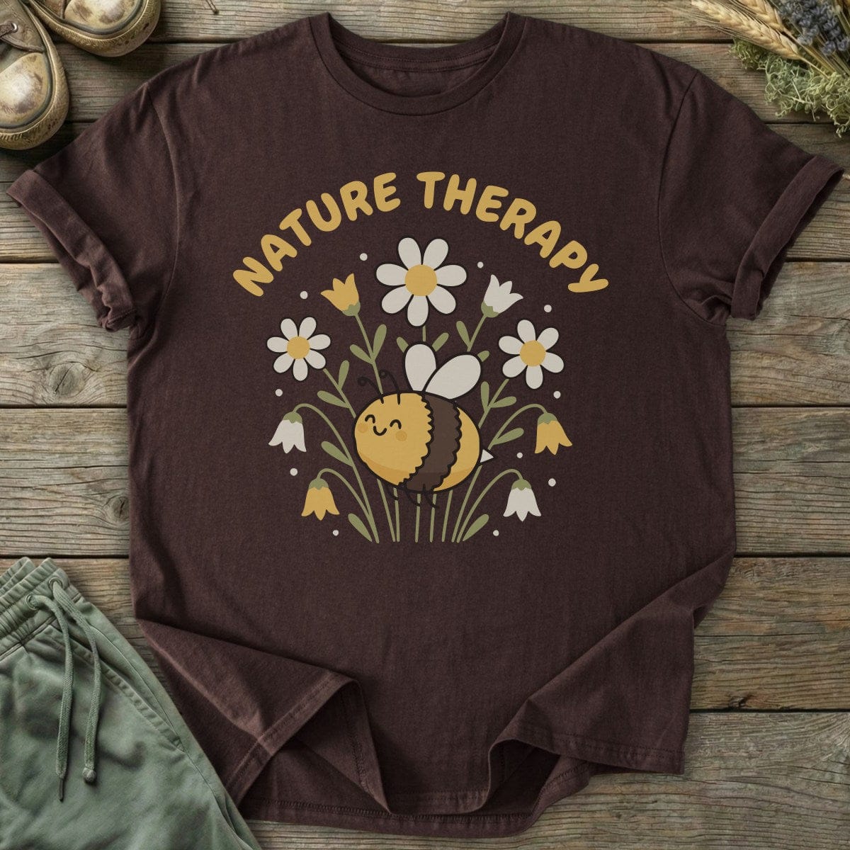 Printify T-Shirt Nature Therapy Bee T-Shirt