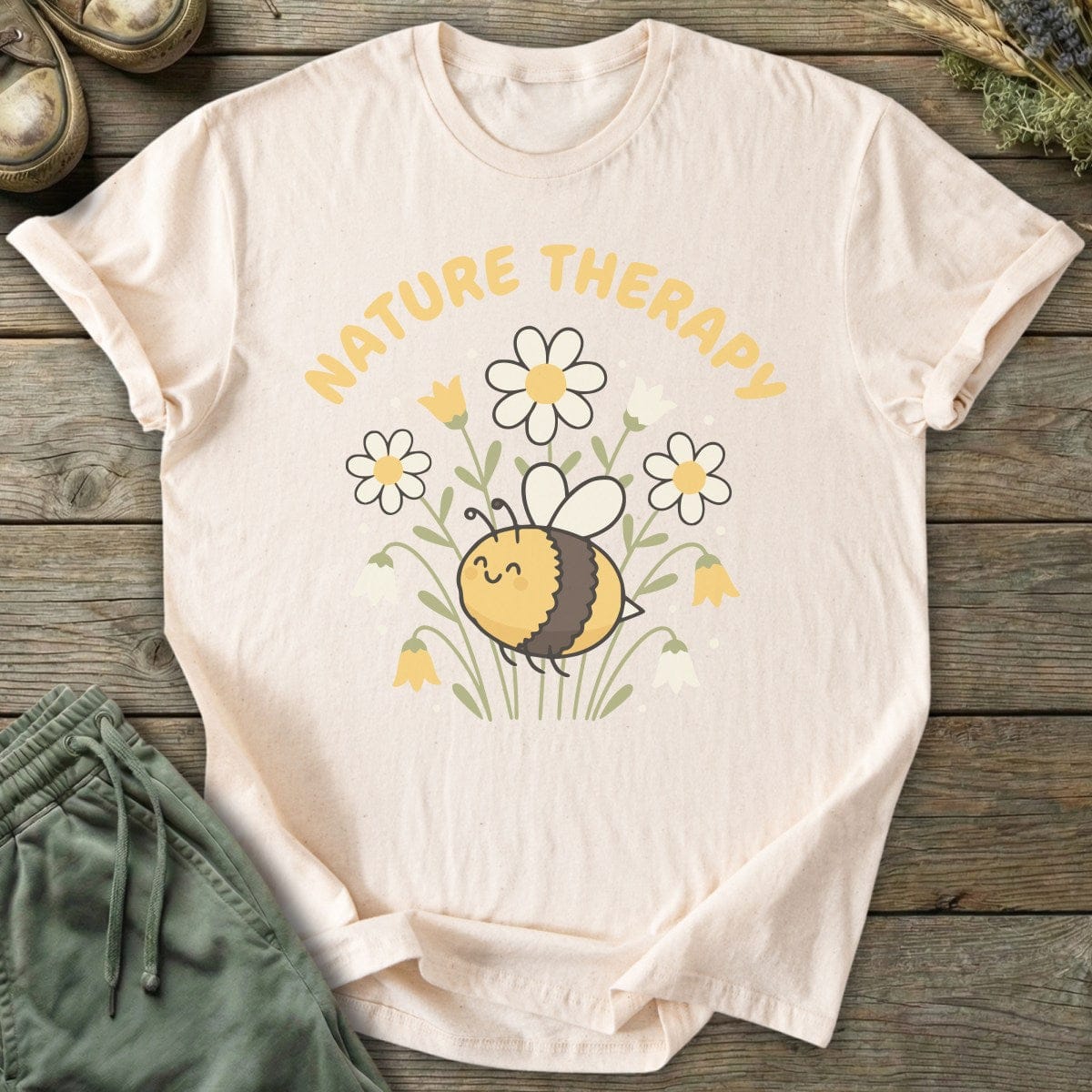 Printify T-Shirt Nature Therapy Bee T-Shirt