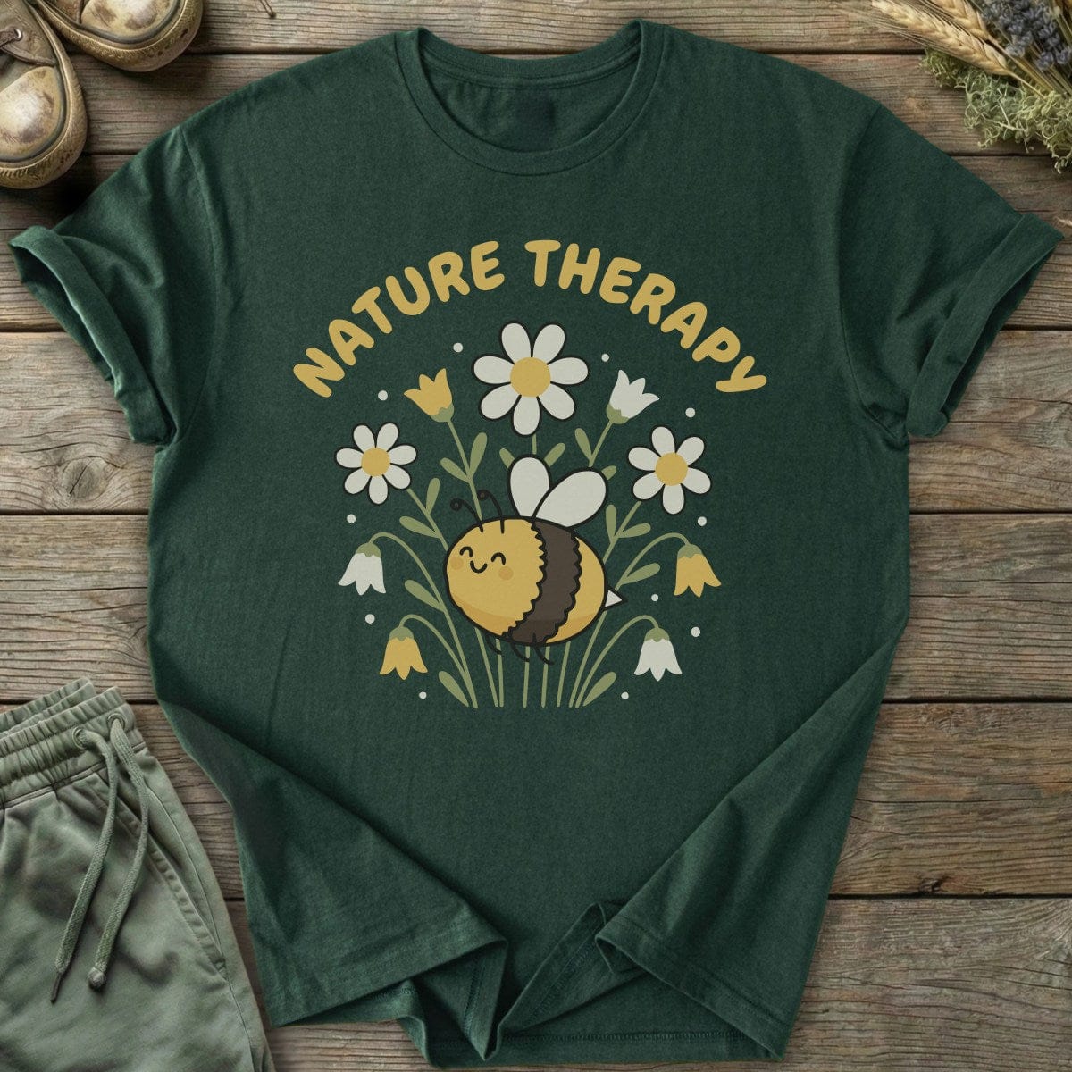 Printify T-Shirt Nature Therapy Bee T-Shirt