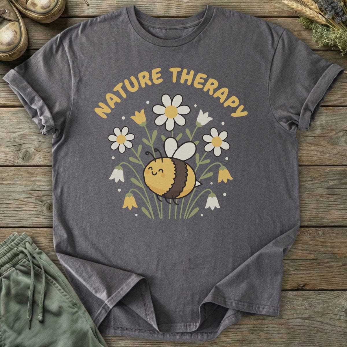 Printify T-Shirt Nature Therapy Bee T-Shirt