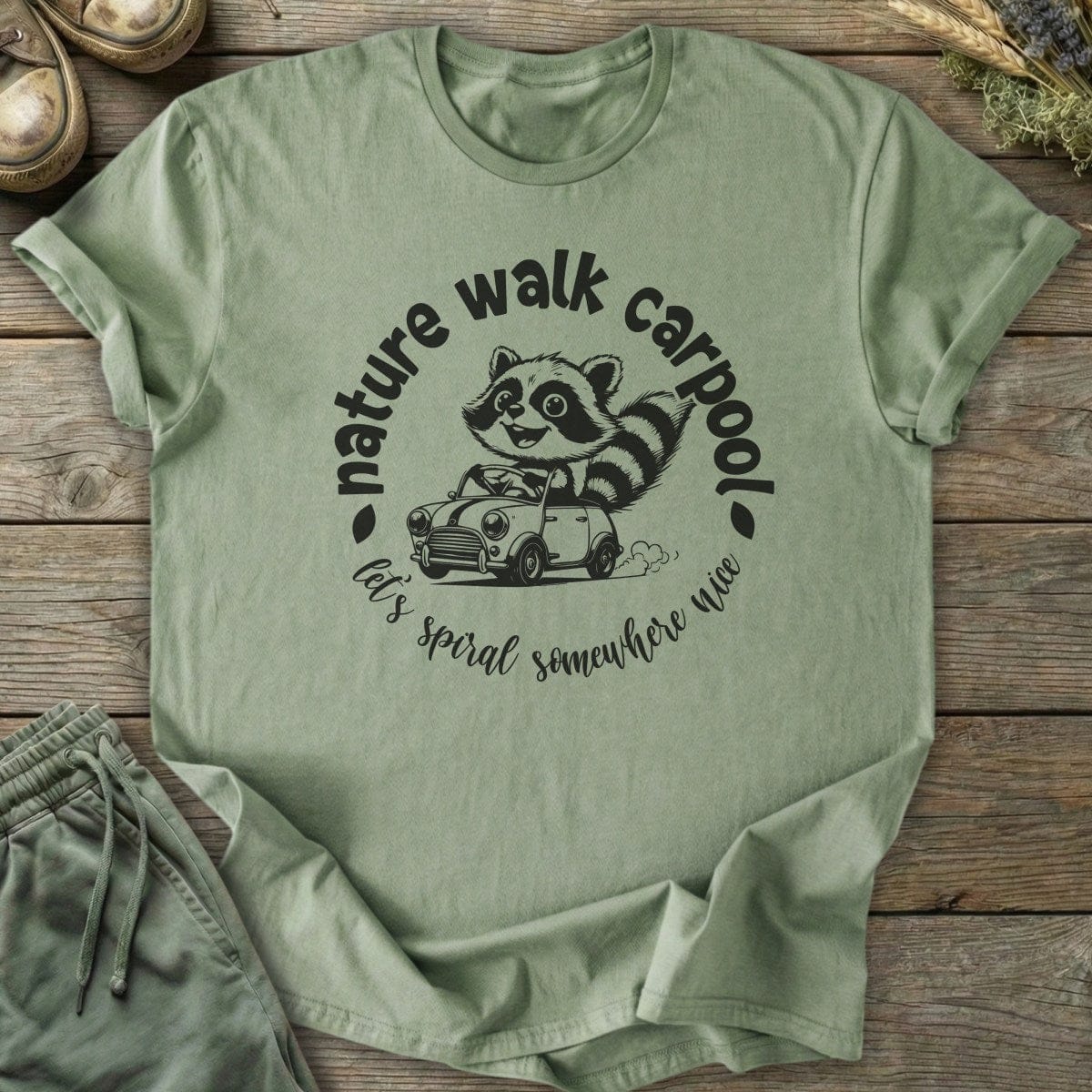 Printify T-Shirt Nature Walk Carpool T-Shirt