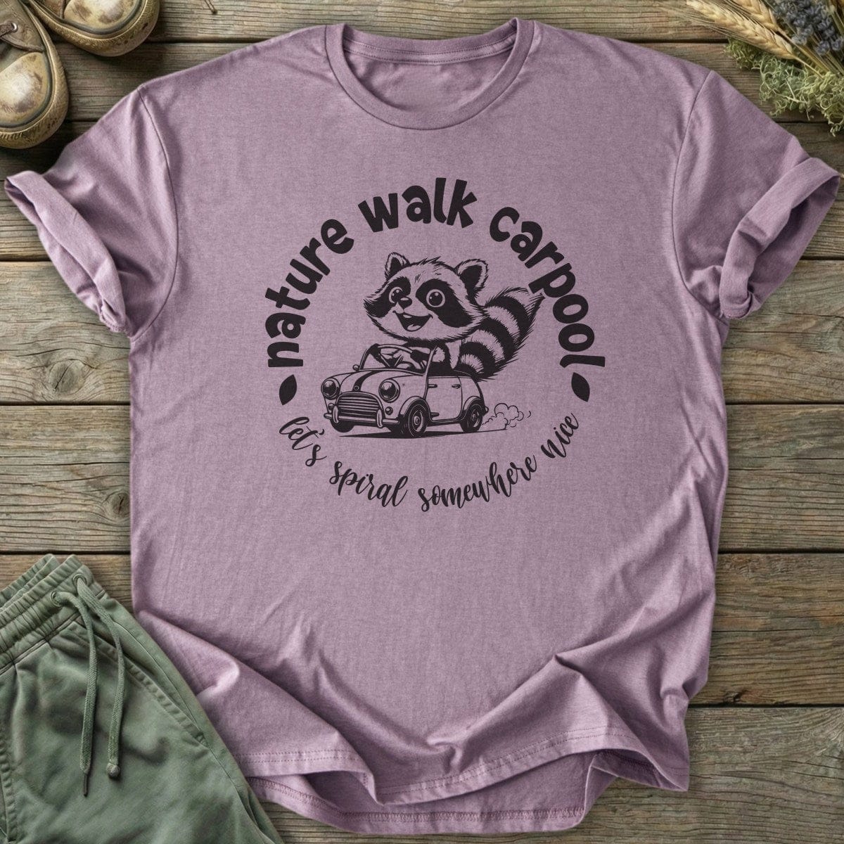 Printify T-Shirt Nature Walk Carpool T-Shirt