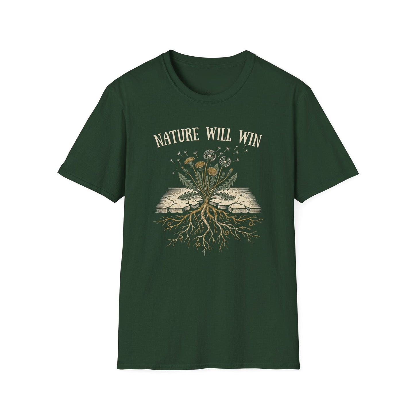 Printify T-Shirt Nature Will Win T-Shirt