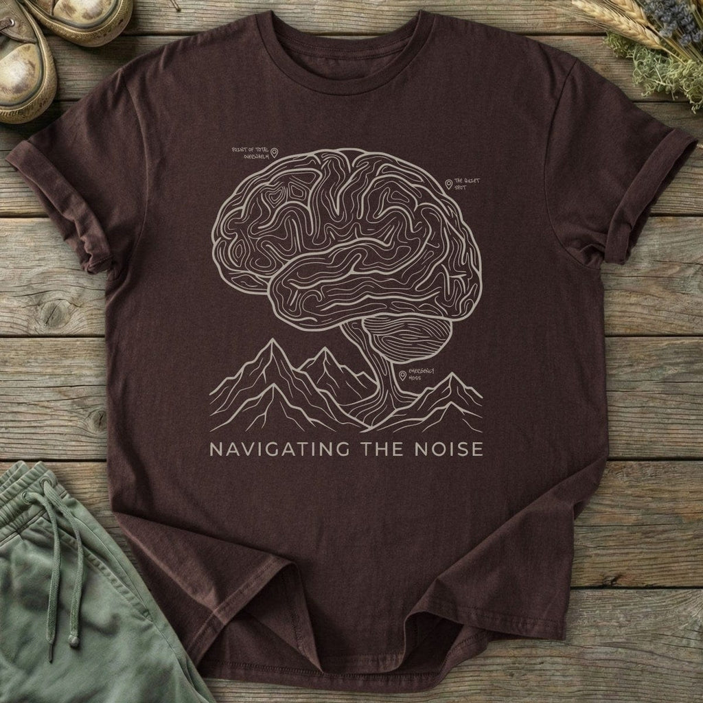 Printify T-Shirt Navigating The Noise T-Shirt