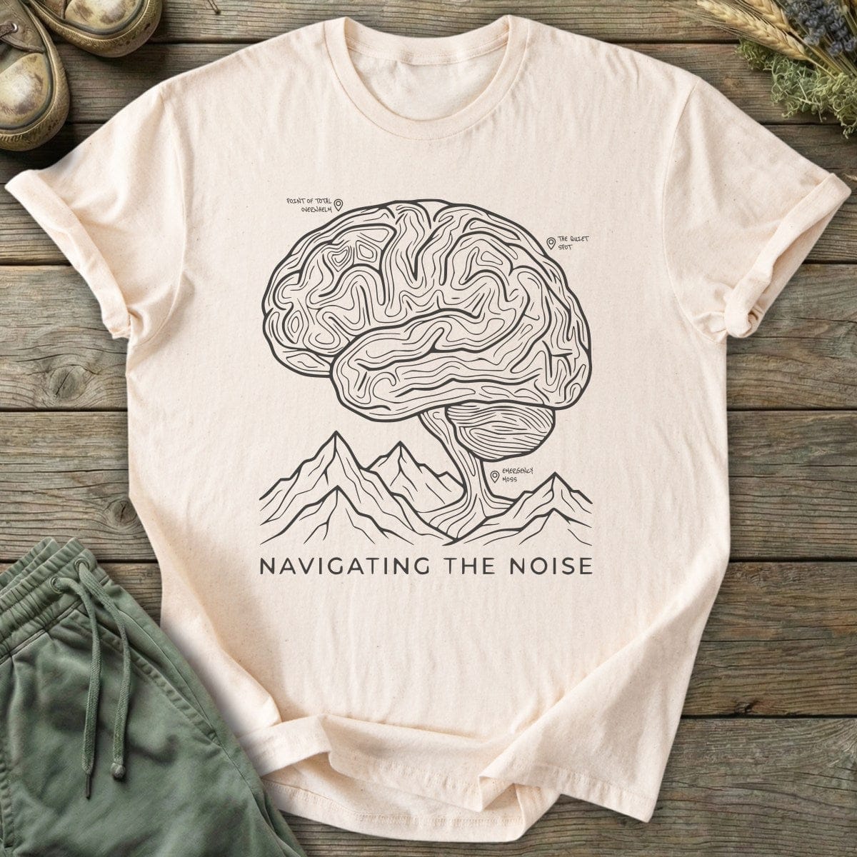 Printify T-Shirt Navigating The Noise T-Shirt