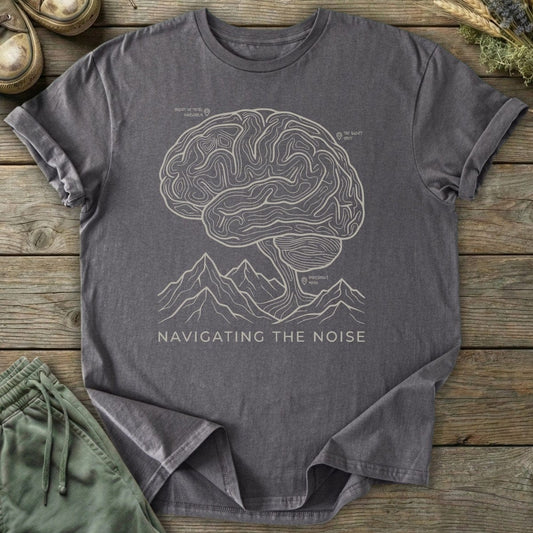 Printify T-Shirt Navigating The Noise T-Shirt