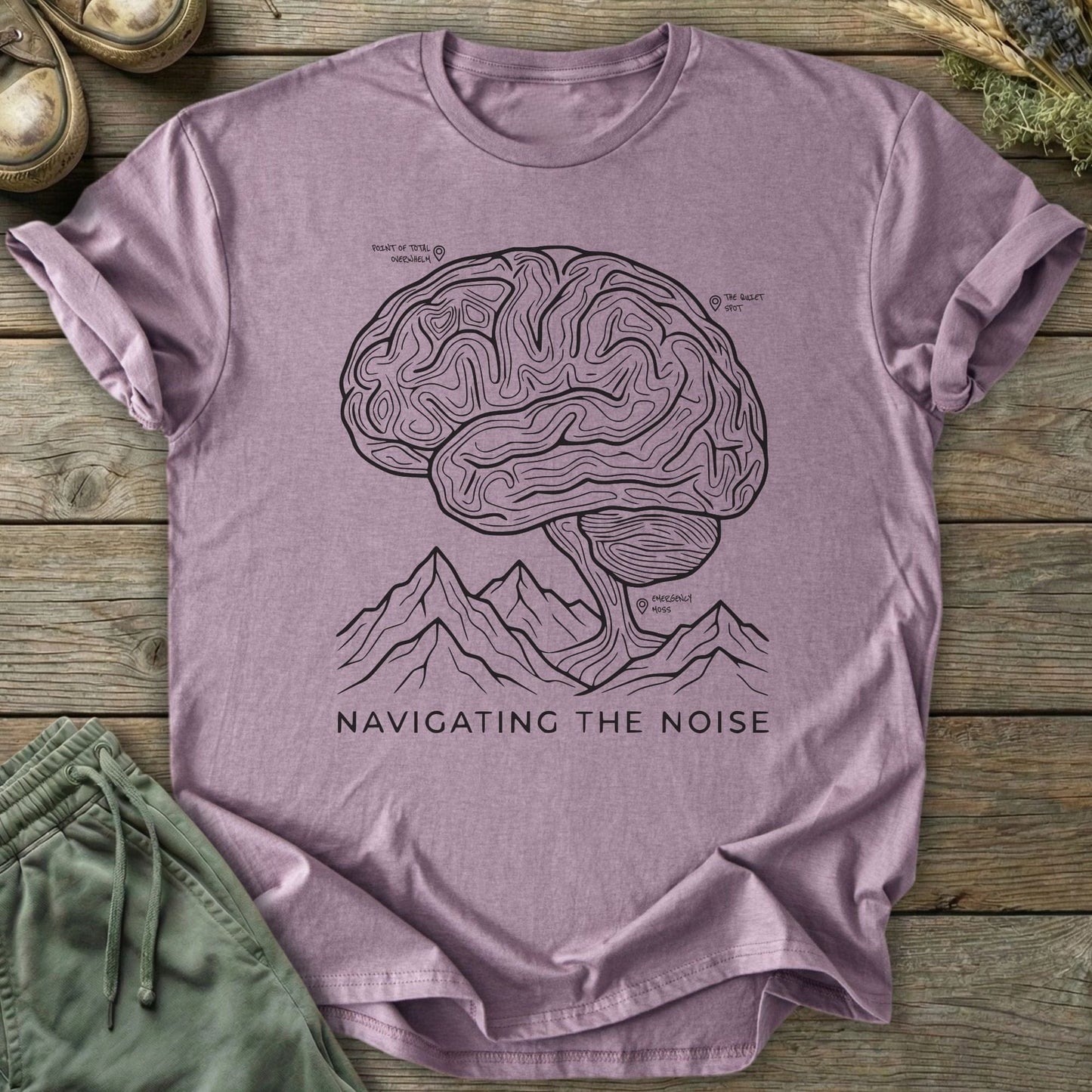 Printify T-Shirt Navigating The Noise T-Shirt