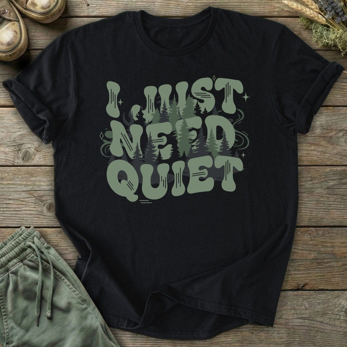 Printify T-Shirt Need Quiet T-Shirt