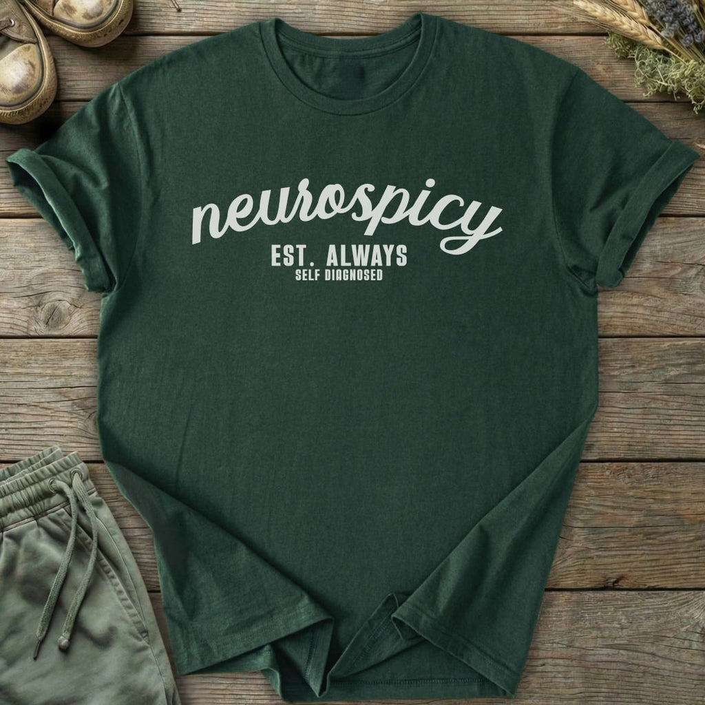 Printify T-Shirt Neurospicy Est Always T-Shirt