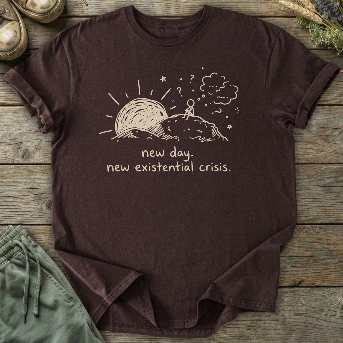 Printify T-Shirt New Day New Crisis T-Shirt