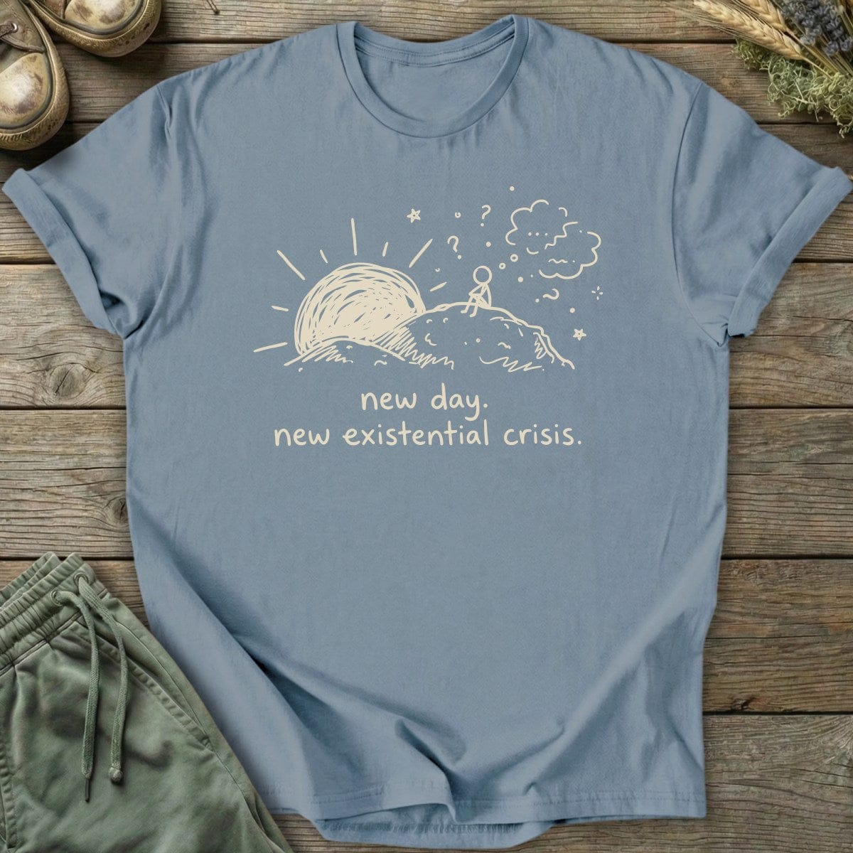 Printify T-Shirt New Day New Crisis T-Shirt
