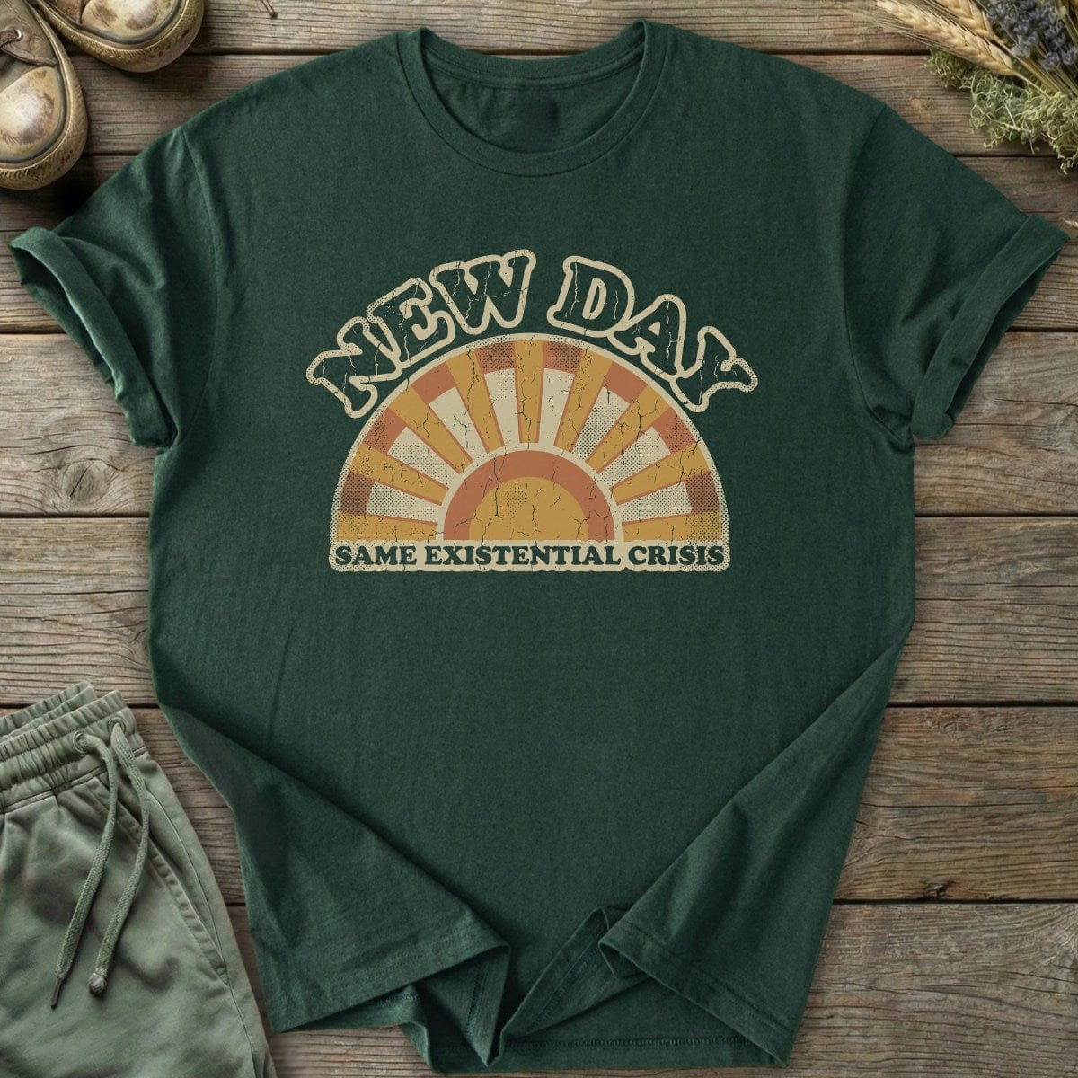 Printify T-Shirt New Day Same Crisis T-Shirt