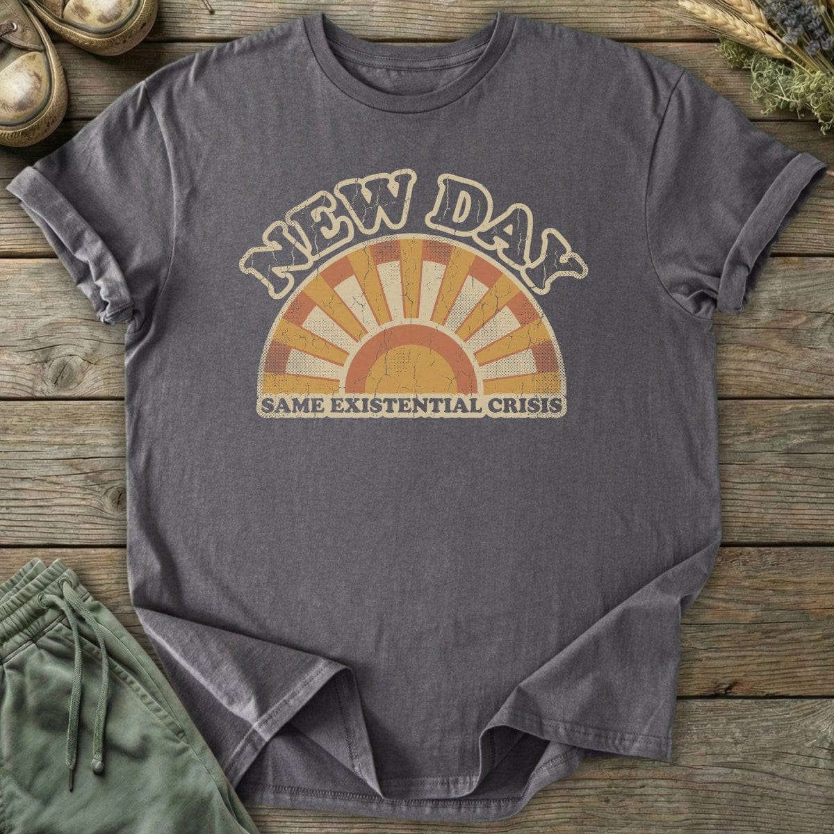 Printify T-Shirt New Day Same Crisis T-Shirt
