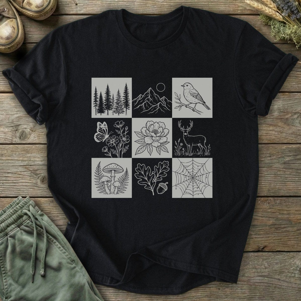 Printify T-Shirt Nine-Panel Nature T-Shirt