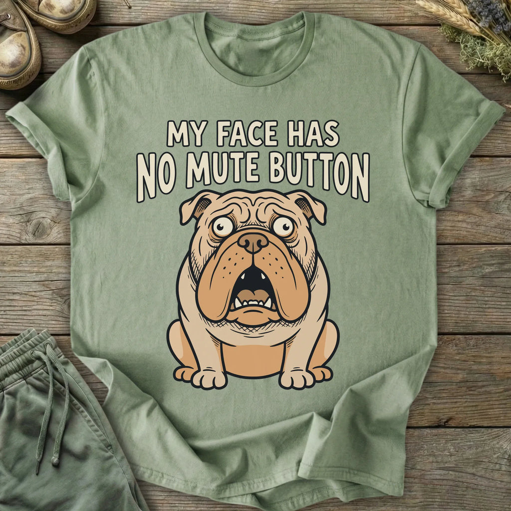 Printify T-Shirt No Mute Button T-Shirt