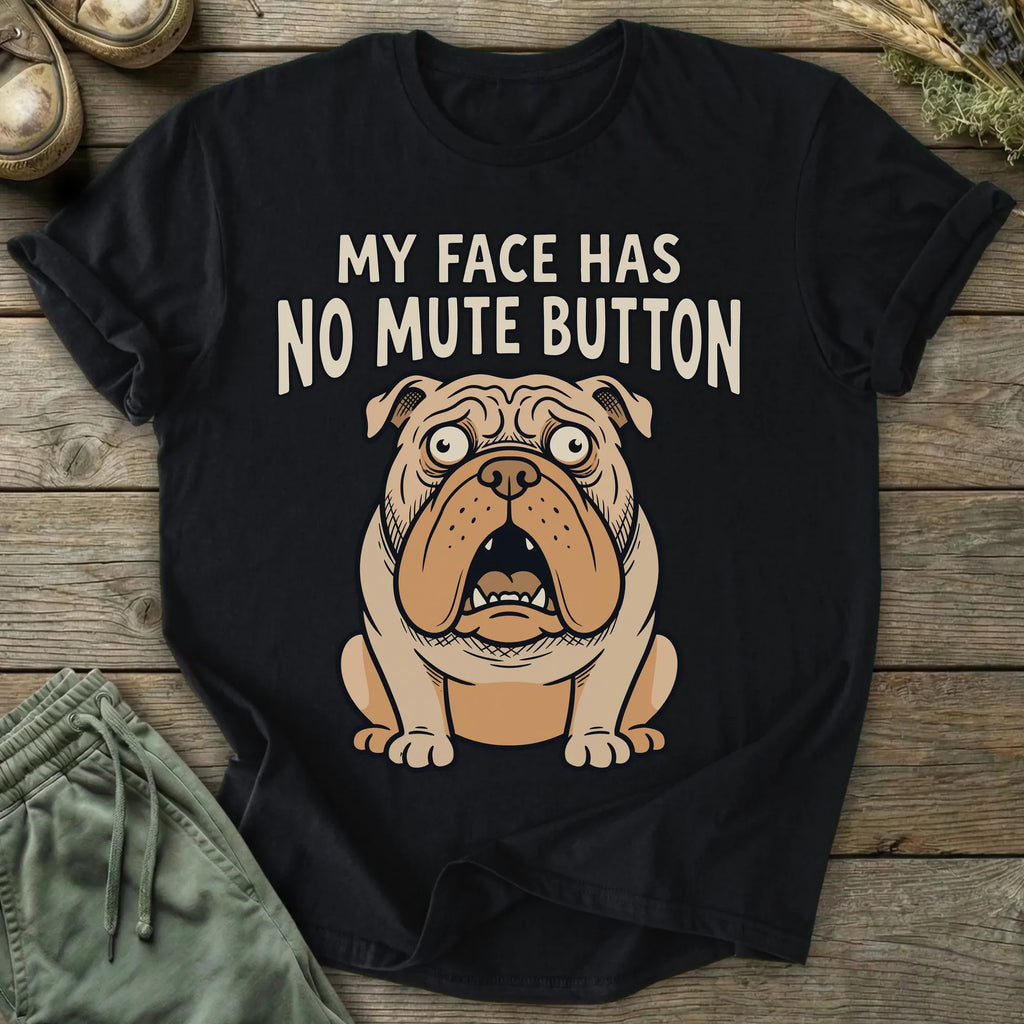 Printify T-Shirt No Mute Button T-Shirt