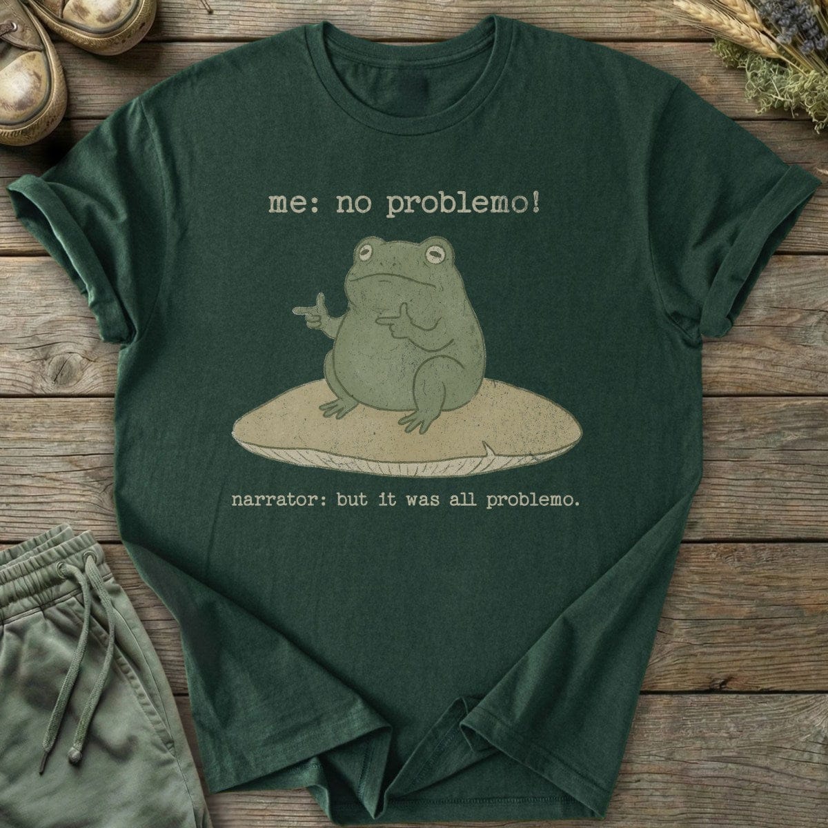 Printify T-Shirt No Problemo Frog T-Shirt