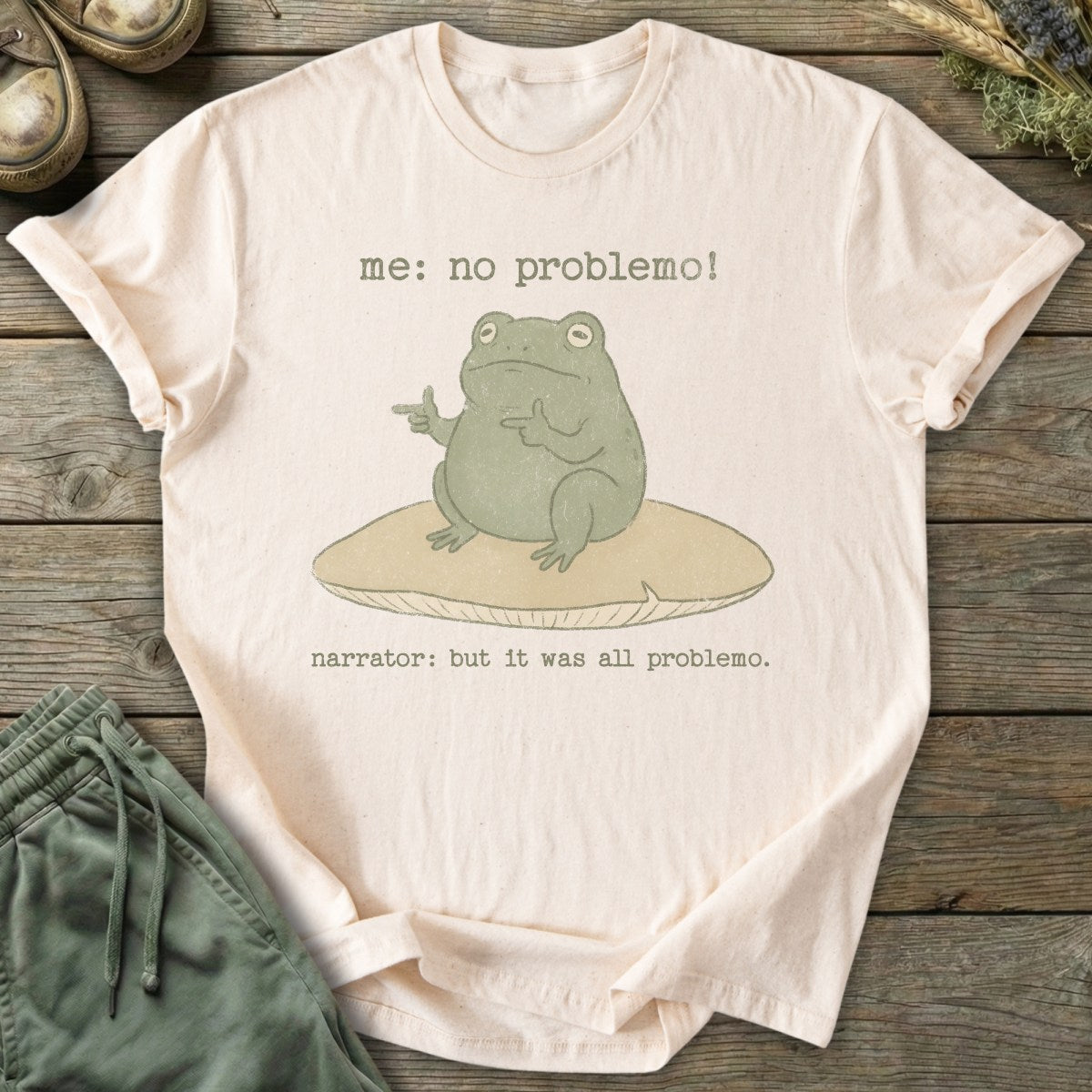 Printify T-Shirt No Problemo Frog T-Shirt