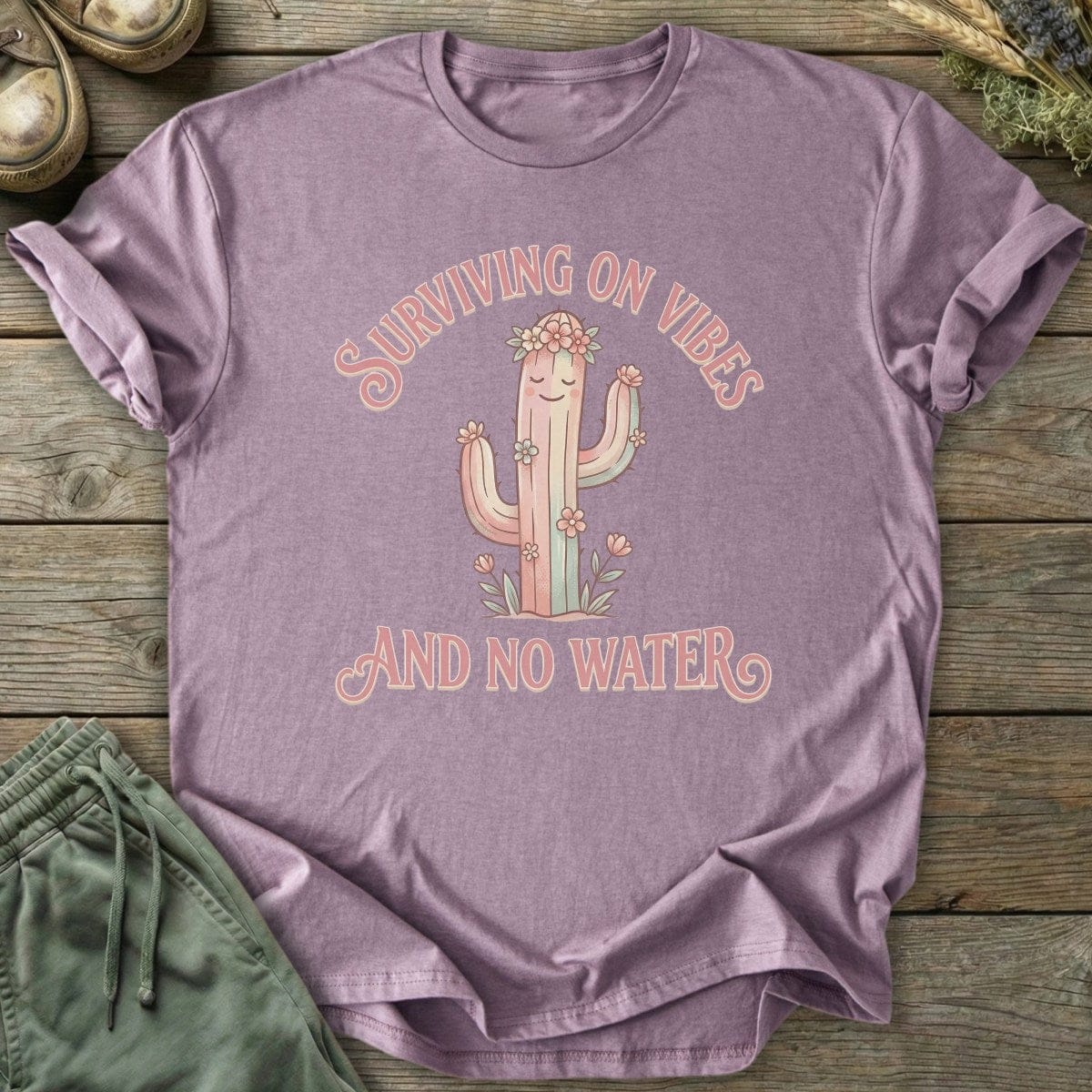 Printify T-Shirt No Water Cactus T-Shirt