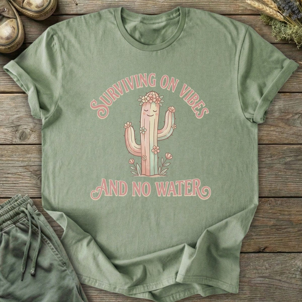Printify T-Shirt No Water Cactus T-Shirt