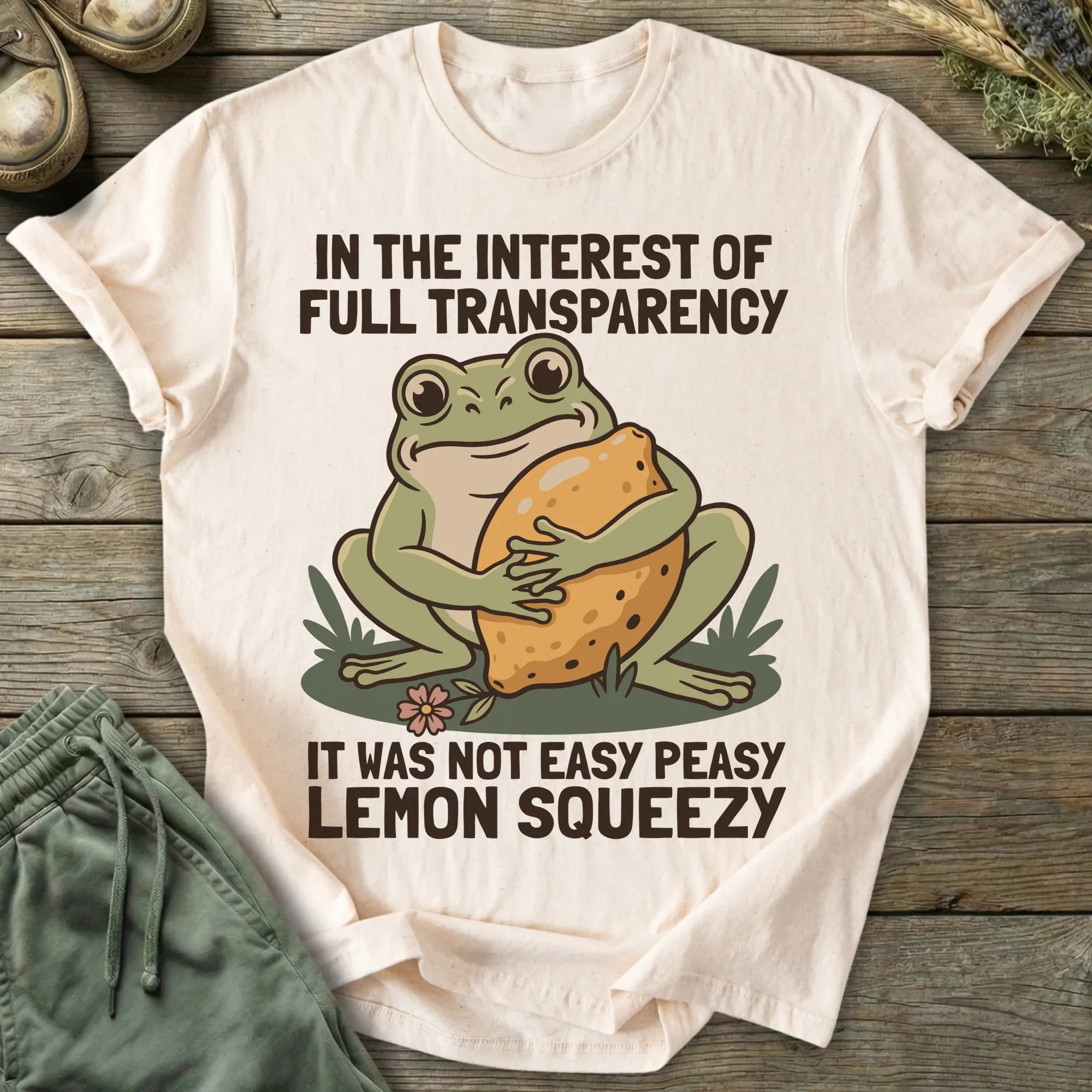 Printify T-Shirt Not Easy Peasy Lemon Squeezy T-Shirt