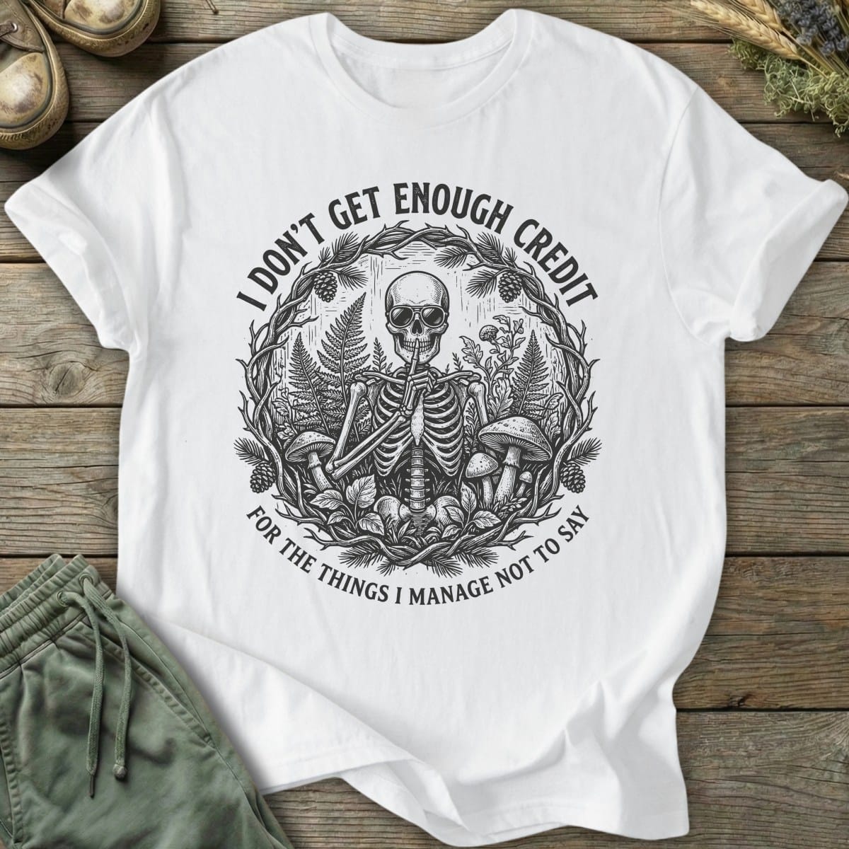 Printify T-Shirt Not Enough Credit T-Shirt
