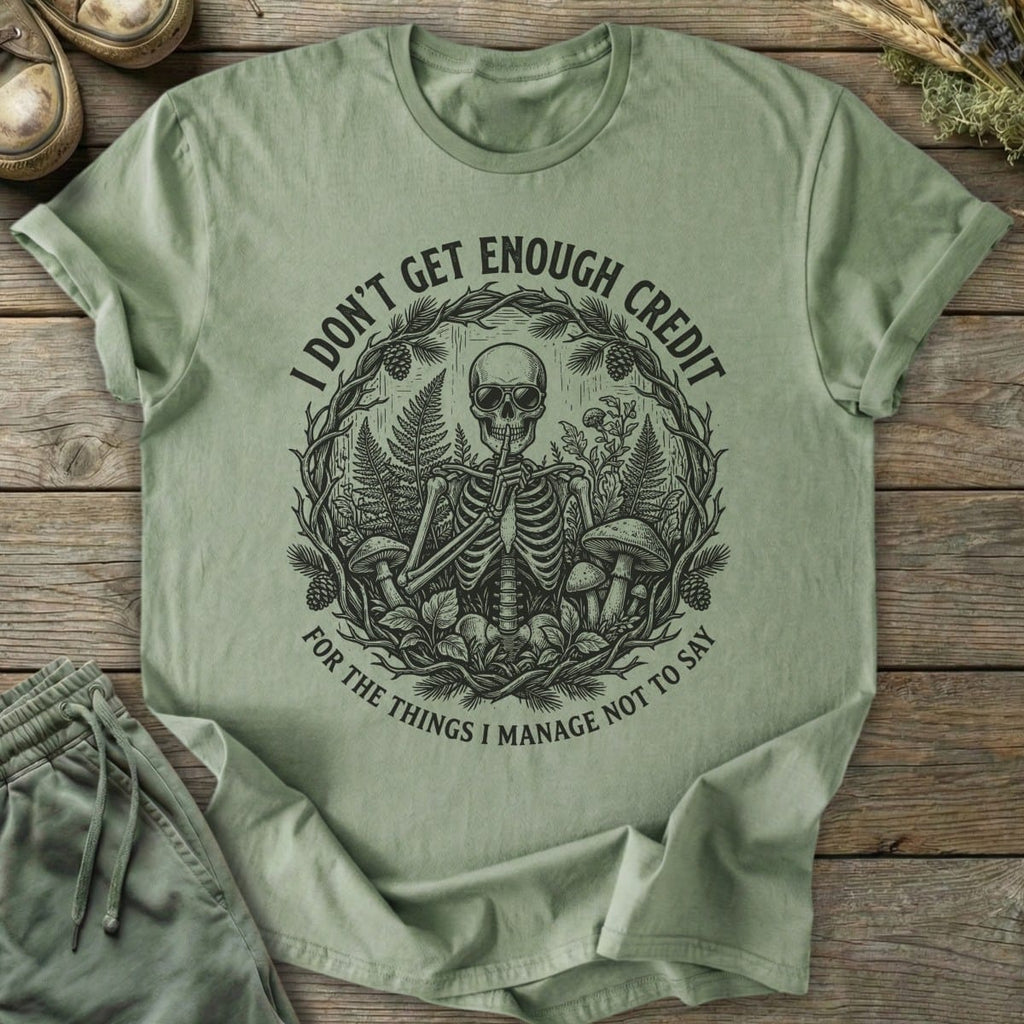 Printify T-Shirt Not Enough Credit T-Shirt