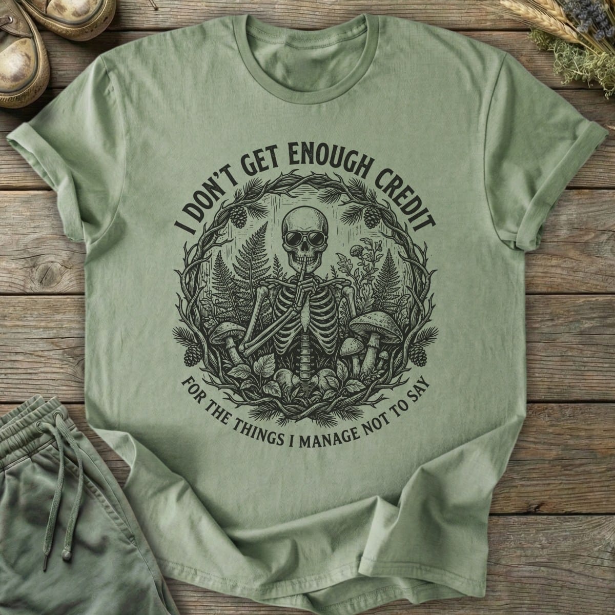 Printify T-Shirt Not Enough Credit T-Shirt