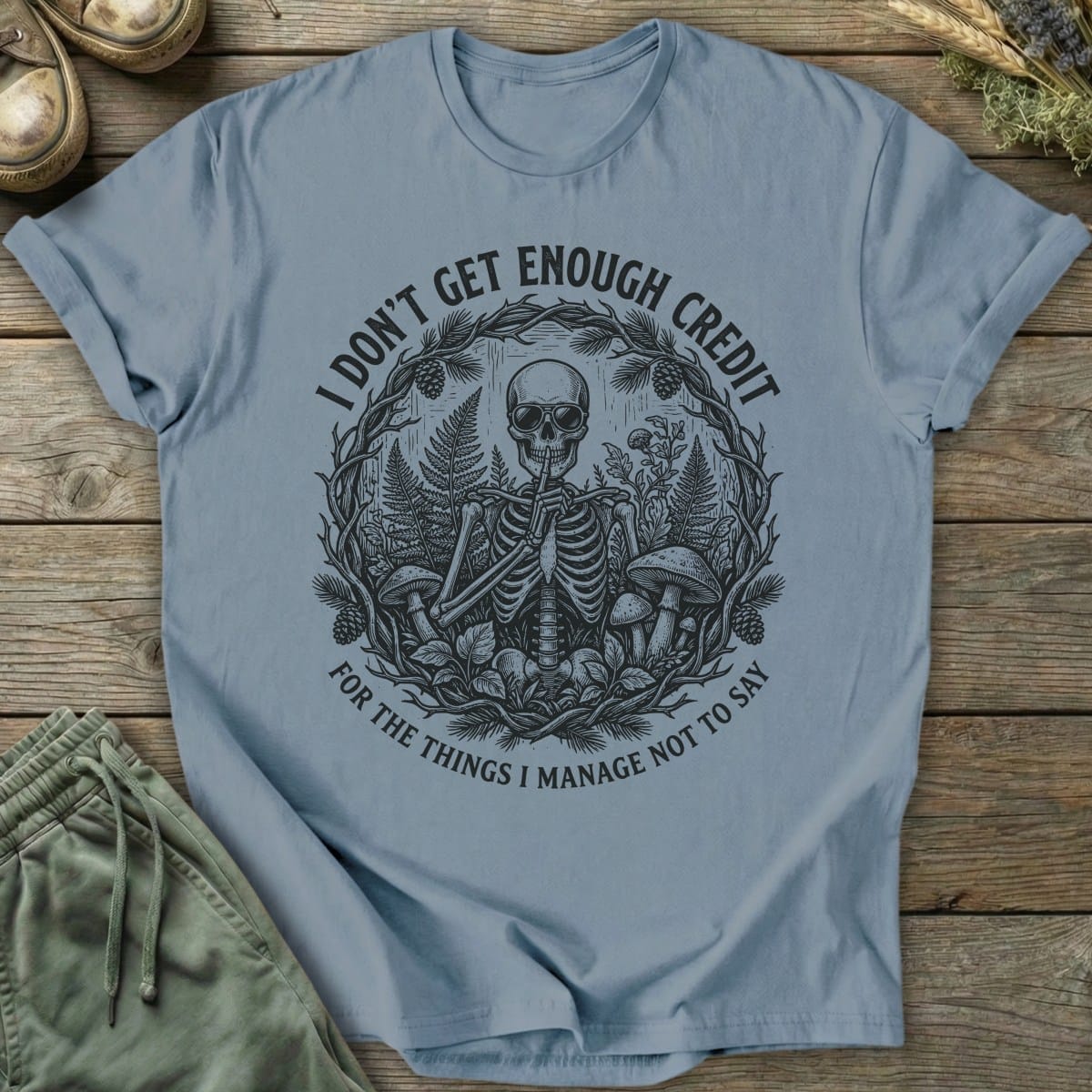 Printify T-Shirt Not Enough Credit T-Shirt