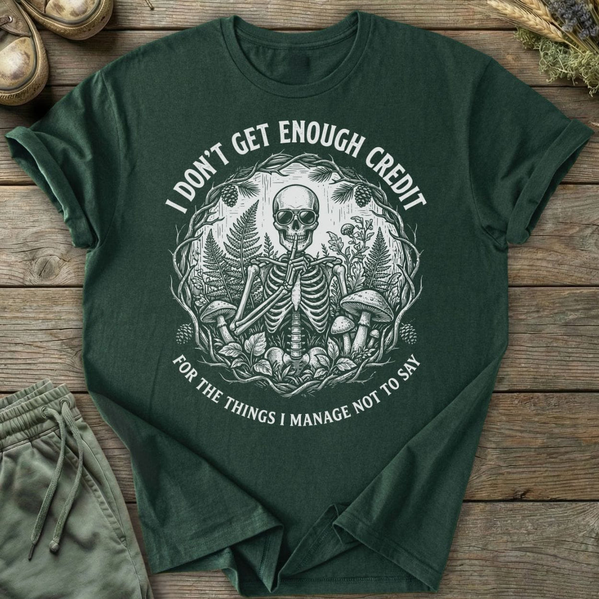 Printify T-Shirt Not Enough Credit T-Shirt