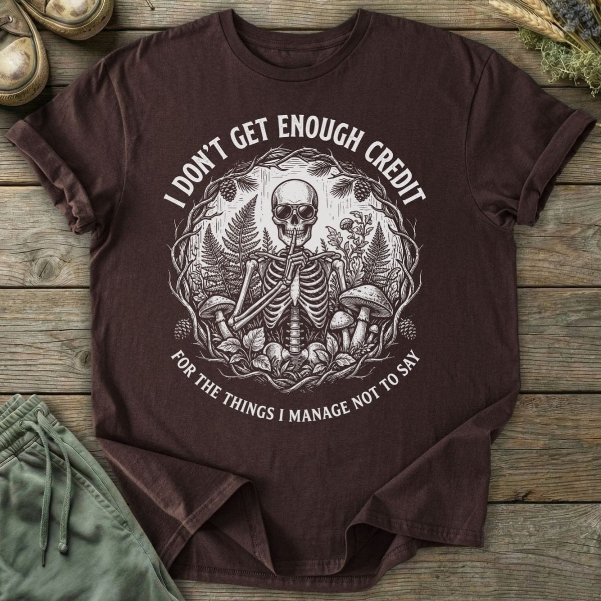 Printify T-Shirt Not Enough Credit T-Shirt