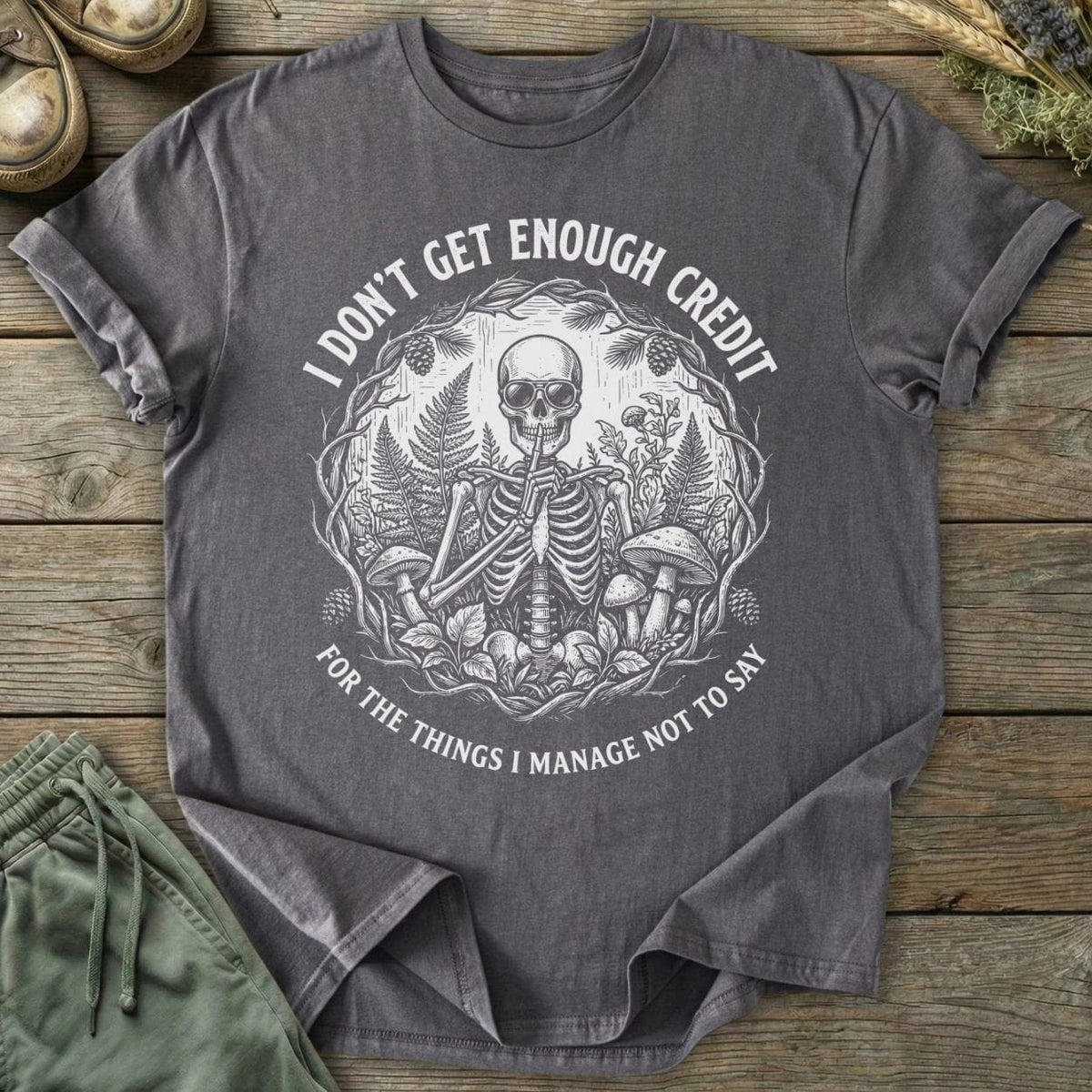 Printify T-Shirt Not Enough Credit T-Shirt