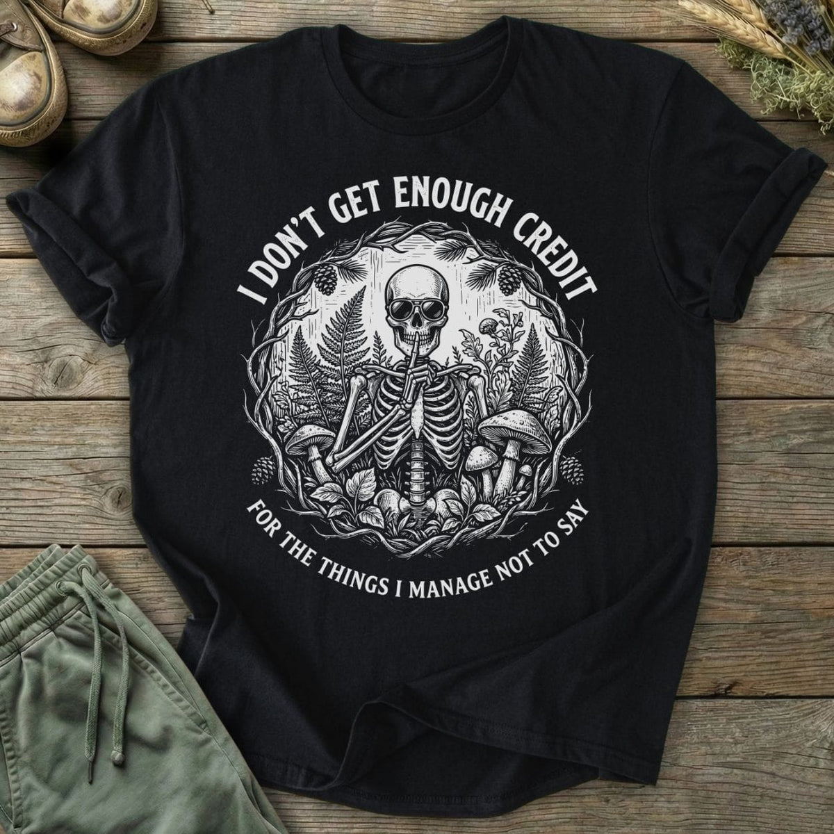 Printify T-Shirt Not Enough Credit T-Shirt