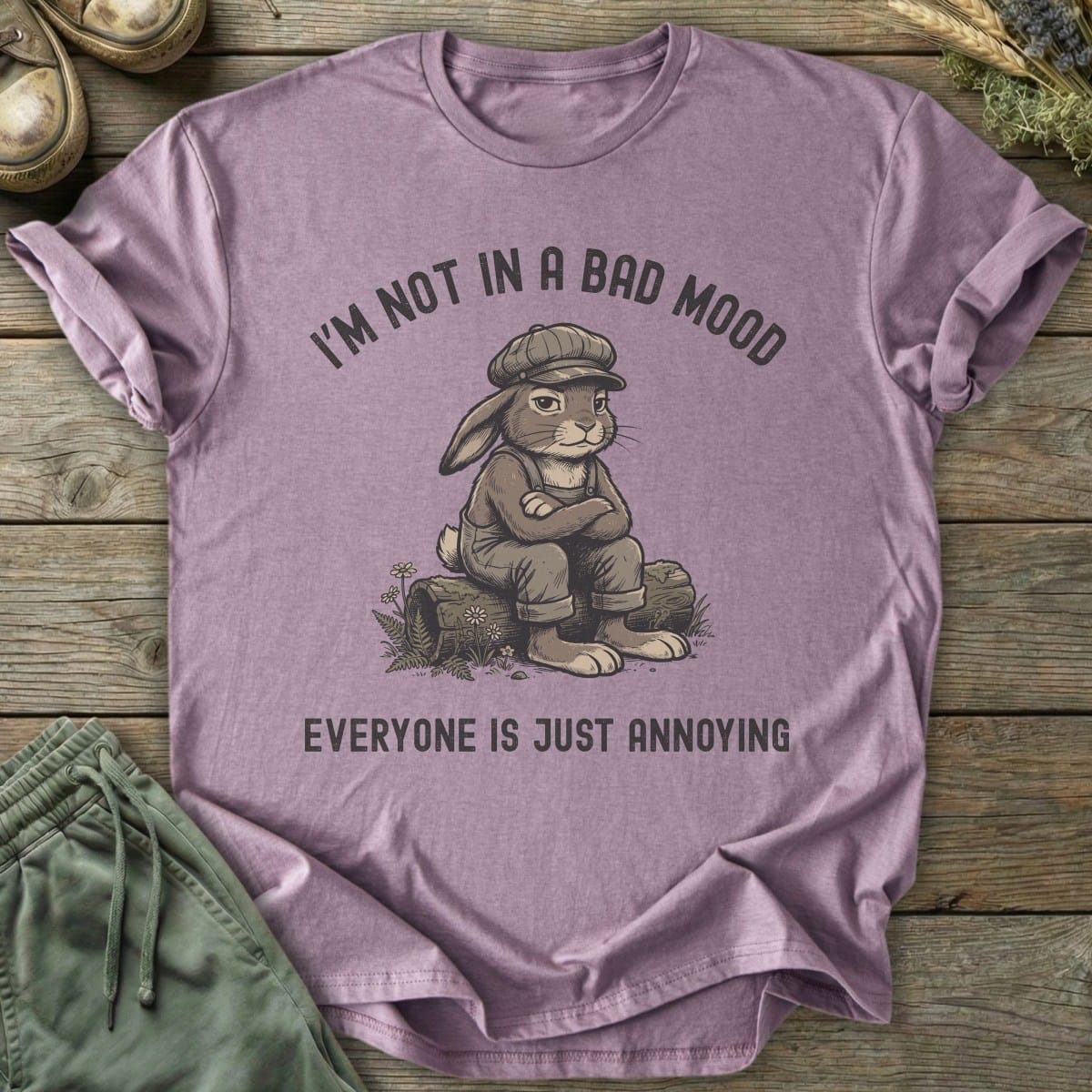 Printify T-Shirt Not In A Bad Mood Bunny T-Shirt
