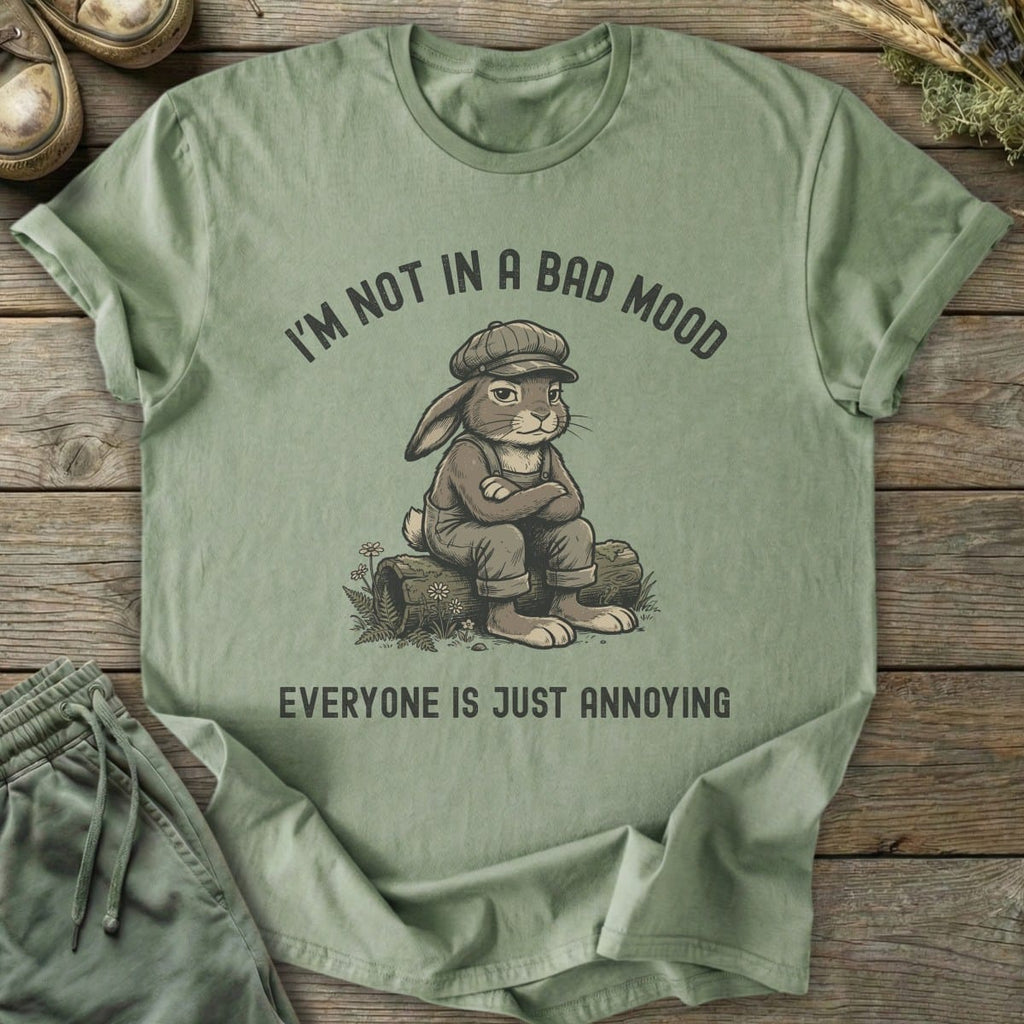 Printify T-Shirt Not In A Bad Mood Bunny T-Shirt