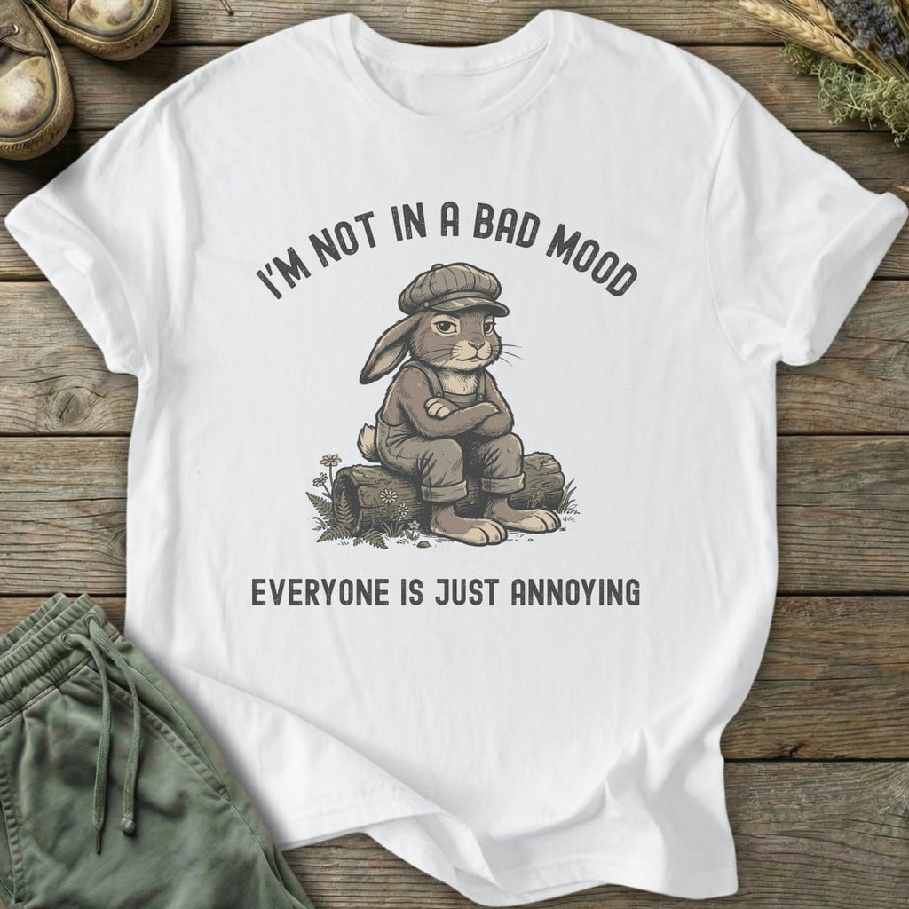 Printify T-Shirt Not In A Bad Mood Bunny T-Shirt