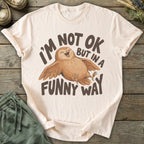 Printify T-Shirt Not OK Funny Owl T-Shirt
