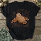 Printify T-Shirt Not OK Funny Owl T-Shirt
