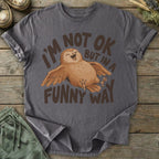 Printify T-Shirt Not OK Funny Owl T-Shirt