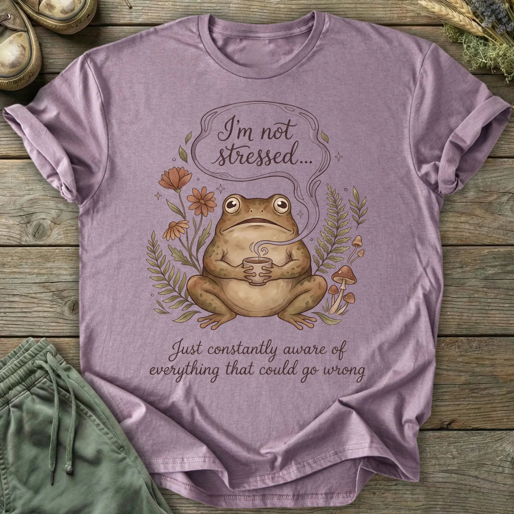 Printify T-Shirt Not Stressed Frog T-Shirt