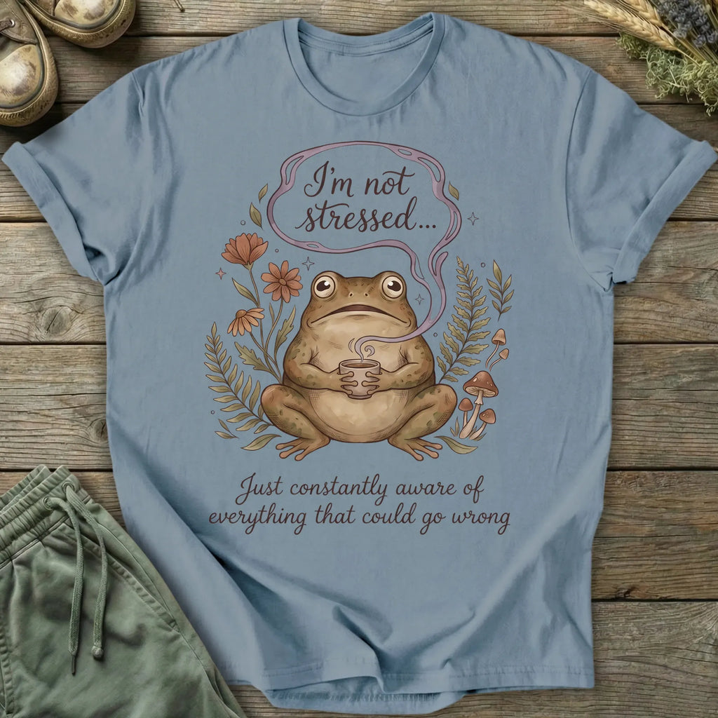 Printify T-Shirt Not Stressed Frog T-Shirt