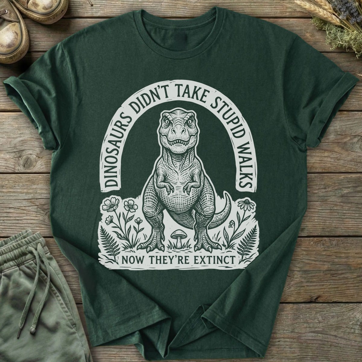 Printify T-Shirt Now Extinct T-Shirt
