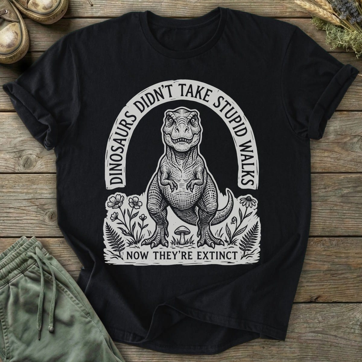 Printify T-Shirt Now Extinct T-Shirt