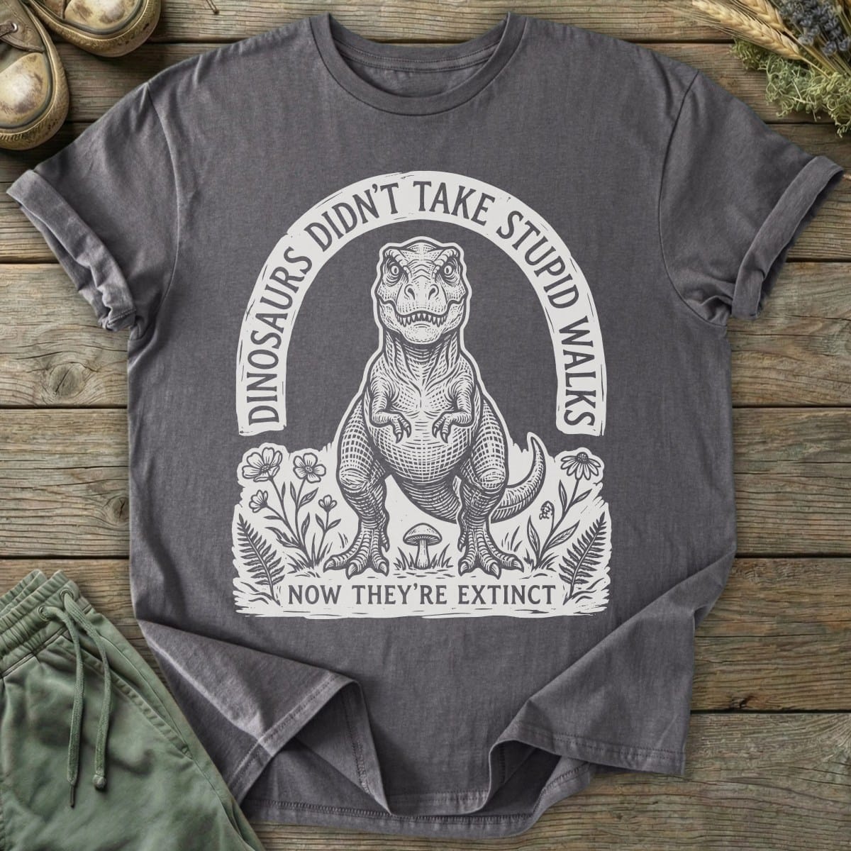 Printify T-Shirt Now Extinct T-Shirt