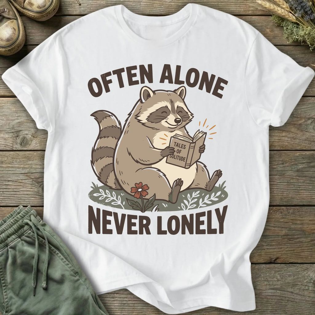 Printify T-Shirt Often Alone Never Lonely T-Shirt